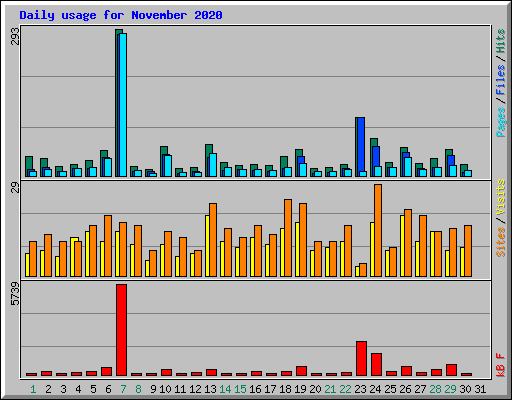 Daily usage for November 2020