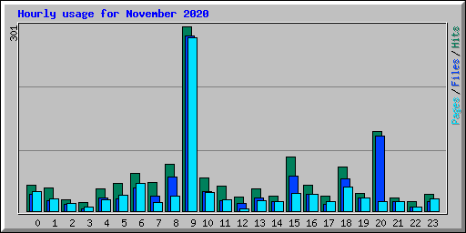 Hourly usage for November 2020