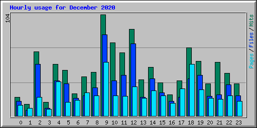 Hourly usage for December 2020