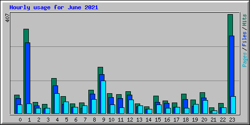 Hourly usage for June 2021