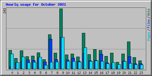 Hourly usage for October 2021