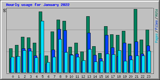 Hourly usage for January 2022