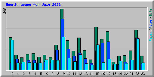 Hourly usage for July 2022