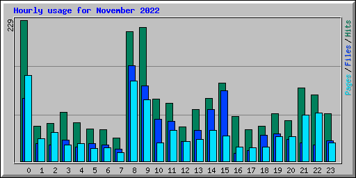 Hourly usage for November 2022