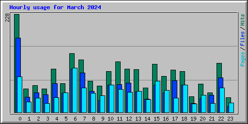Hourly usage for March 2024