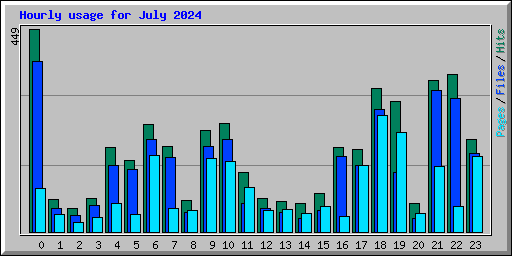 Hourly usage for July 2024