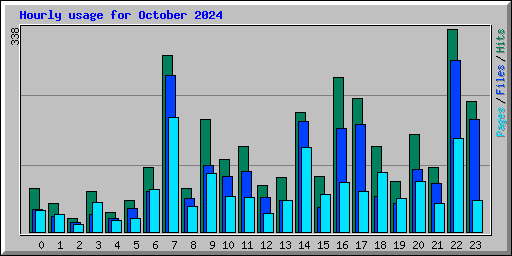 Hourly usage for October 2024