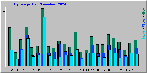 Hourly usage for November 2024