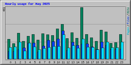 Hourly usage for May 2025